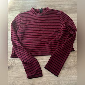 Fashion nova strip crop top long sleeve